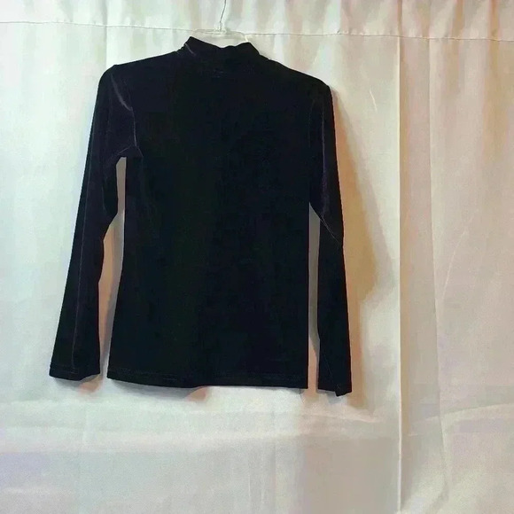 Vintage David Alexander Velvet Long Sleeve Shirt Women's Medium Purple Warm - Picture 2 of 3